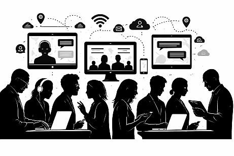 Scherenschnitt - Symbolbild digitale Teilhabe